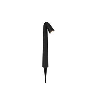QAZQA, Buitenpaaltje zwart 45 cm incl. LED IP67 3000K - Steven, Moderne Außenstehleuchte schwarz IP67 inkl. LED - Steven