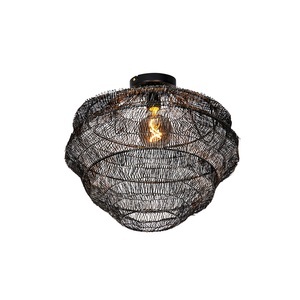 QAZQA, Oosterse plafondlamp zwart 45 cm - Vadi