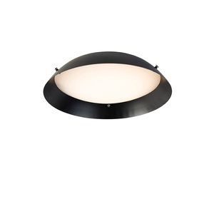 QAZQA, Moderne plafondlamp zwart 30 cm incl. LED - Bjorn