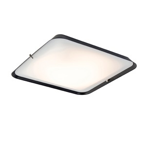 QAZQA, Moderne plafondlamp zwart 34,5 cm incl. LED - Edor