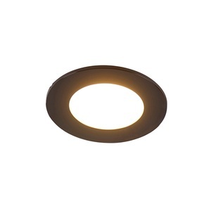 QAZQA, Set van 6 inbouwspots zwart incl. LED 3-staps dimbaar IP65 - Blanca