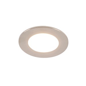 QAZQA, Set van 6 inbouwspots staal incl. LED 3-staps dimbaar IP65 - Blanca