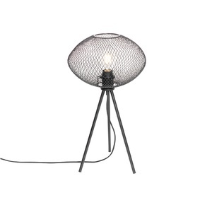 QAZQA, Industriële tafellamp tripod zwart - Molly, Industrietischlampe Stativ schwarz - Molly