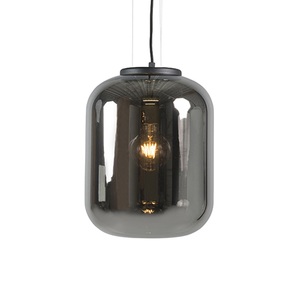 QAZQA, Smarte Hängelampe schwarz mit Rauchglas inkl. WiFi A60 - Bliss