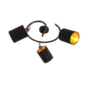 QAZQA, Smarte moderne Deckenleuchte schwarz inkl. 3 WiFi B35 - Lofty, Smarte moderne Deckenleuchte schwarz inkl. 3 WiFi B35 - Lofty