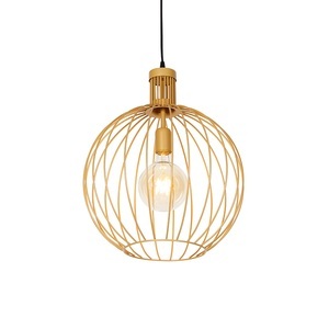QAZQA, Design hanglamp goud 40 cm - Wire Dos, Design Hängelampe gold 40 cm - Wire Dos