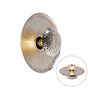 QAZQA, Design wandlamp antiek staal - Moos