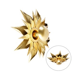 QAZQA, Design wandlamp goud - James, Design wandlamp goud - James