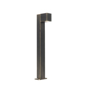 QAZQA, Industriële staande buitenlamp antiek goud 65 cm IP44 - Baleno
