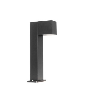 QAZQA, Industriële staande buitenlamp zwart 35 cm IP44 - Baleno