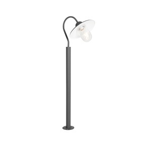 QAZQA, Moderne staande buitenlamp donkergrijs 120 cm IP44 - Kansas