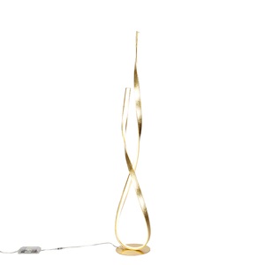 Paul Neuhaus, Paul Neuhaus LINDA 720-12 LED-Stehlampe 27 W Warm-Weiß EEK: LED (A++ - E) Blattgold (glänzend), Design Stehleuchte gold inkl. LED und Dimmer - Belinda
