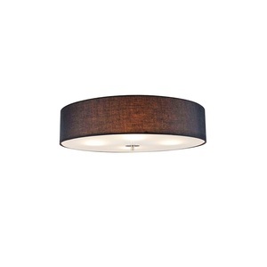 QAZQA, Country Deckenleuchte schwarz 50 cm - Drum