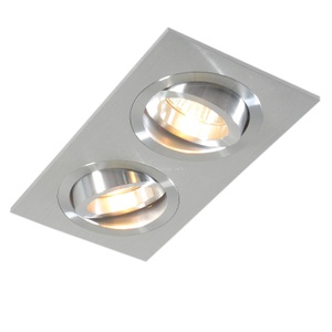 QAZQA, Einbauspot Aluminium kippbar - Lock 2, Einbauspot Aluminium kippbar - Lock 2