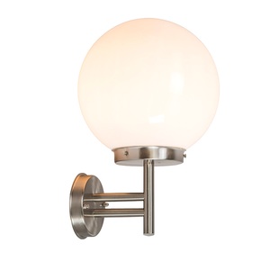 QAZQA, Moderne Außenwandleuchte Stahl Edelstahl IP44 - Sfera