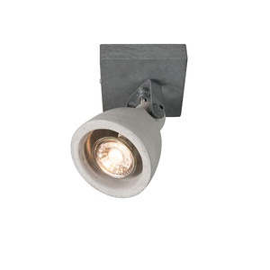 QAZQA, Set aus 6 industriellen Spots grau Beton 1-Flammig - Creto