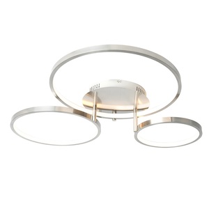 QAZQA, Moderne Deckenleuchte Stahl inkl. LED und Dimmer Rondas