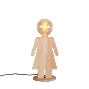 ETH, Rural Tischlampe Holz - Eva