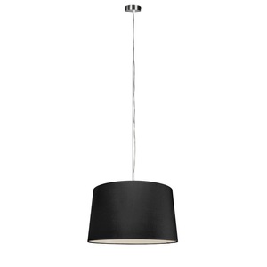 QAZQA, Moderne Hängelampe Stahl mit Schirm 45 cm schwarz - Cappo 1, 