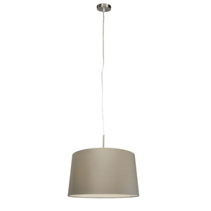 QAZQA, Moderne Hängelampe Stahl mit Schirm 45 cm Taupe - Combi 1