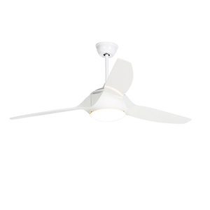 QAZQA, Deckenventilator weiß inkl. LED mit Fernbedienung - Marin 56, Deckenventilator weiß inkl. LED mit Fernbedienung - Marin 56