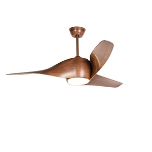 QAZQA, Holz Deckenventilator inkl. LED mit Fernbedienung - Sirocco 50, Holz Deckenventilator inkl. LED mit Fernbedienung - Sirocco 50