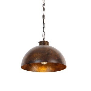 QAZQA, Industrielle Hängelampe rostbraun 35 cm - Magna Classic, Industrielle Hängelampe rostbraun 35 cm - Magna Classic