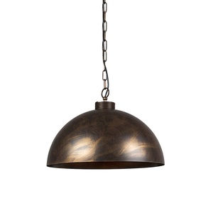 QAZQA, Industrielle Hängelampe rostbraun 50 cm - Magna Classic