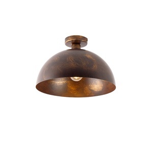 QAZQA, Industriedeckenleuchte rostbraun 35 cm - Magna Classic