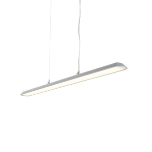 QAZQA, Moderne längliche Hängeleuchte Silber 130cm inkl. LED - Duct S, 