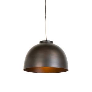 QAZQA, Industrielle Hängelampe braun 40 cm - Hoodi
