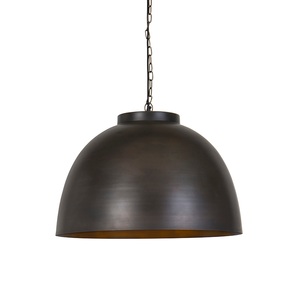 QAZQA, Industrielle Hängelampe Antikbraun 60 cm - Hoodi