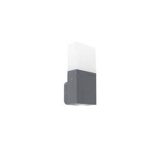 QAZQA, Moderne Außenwandleuchte dunkelgrau inkl. LED IP54 - Malia, Moderne Außenwandleuchte dunkelgrau inkl. LED IP54 - Malia
