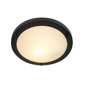 QAZQA, Moderne Deckenleuchte schwarz IP44 - Yuma 31, Moderne Deckenleuchte schwarz IP44 - Yuma 31