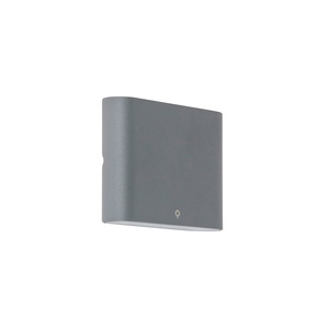 QAZQA, Wandleuchte anthrazit 11,5 cm inkl. LED IP65 - Batt