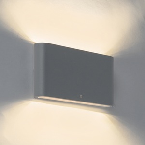 QAZQA, Moderne Außenwandleuchte dunkelgrau 17,5 cm inkl. LED IP65 - Batt