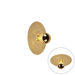 QAZQA, Moderne Wandleuchte Gold 30 cm - Disque