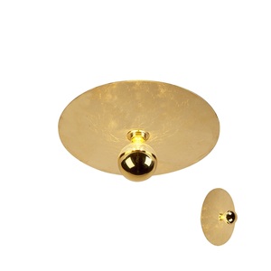 QAZQA, Moderne Deckenlampe Gold 40cm - Disque