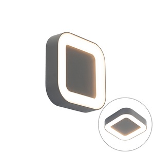 QAZQA, Wand- und Deckenleuchte quadratisch IP54 - Ariel, Wand- und Deckenleuchte quadratisch IP54 - Ariel