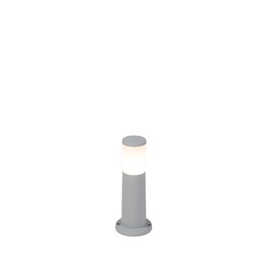 QAZQA, Moderner Außenmast grau 40 cm IP55 inkl. E27 - Carlo