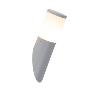 QAZQA, Moderne schräge Außenwandleuchte grau IP55 inkl. LED - Amelia, Moderne schräge Außenwandleuchte grau IP55 inkl. LED - Amelia