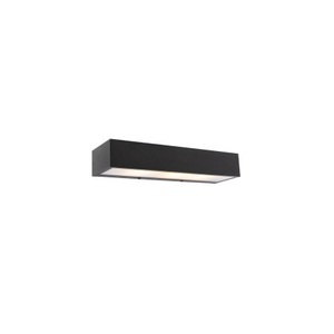 QAZQA, Design längliche Wandleuchte schwarz 35 cm - Houx