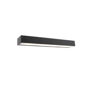QAZQA, Design längliche Wandleuchte schwarz 60 cm - Houx