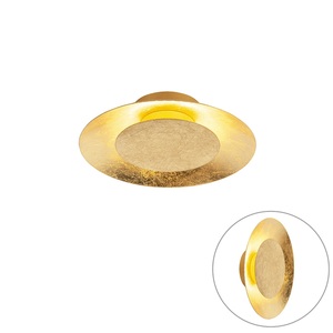 QAZQA, Art Deco Deckenleuchte Gold / Messing inkl. LED - So.