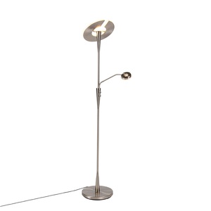 TRIO LEUCHTEN, Moderne Stehlampe Stahl inkl. LED mit Lesearm - Moderno
