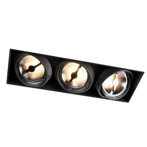 QAZQA, Einbaupunkt weiß AR111 trimmlos 3-Licht - Oneon 111-3