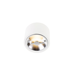 QAZQA, Deckenfleck AR111 weiß inkl. 1 x G53 dimmbar 12W - Experte