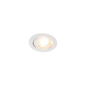 QAZQA, Set mit 5 Einbaustrahlern weiß inkl. LED 3-stufig dimmbar - Mio
