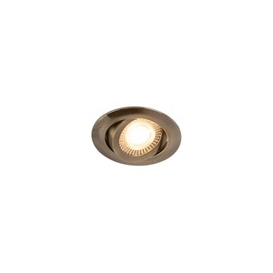 QAZQA, Set mit 5 modernen Einbaustrahlern aus Bronze inkl. LED 3-stufig dimmbar - Mio, Set mit 5 modernen Einbaustrahlern aus Bronze inkl. LED 3-stufig dimmbar - Mio
