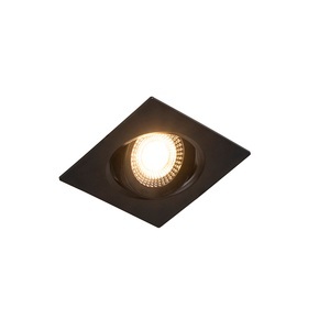 QAZQA, 3er Set Einbaustrahler schwarz inkl. LED 3-stufig dimmbar - Miu